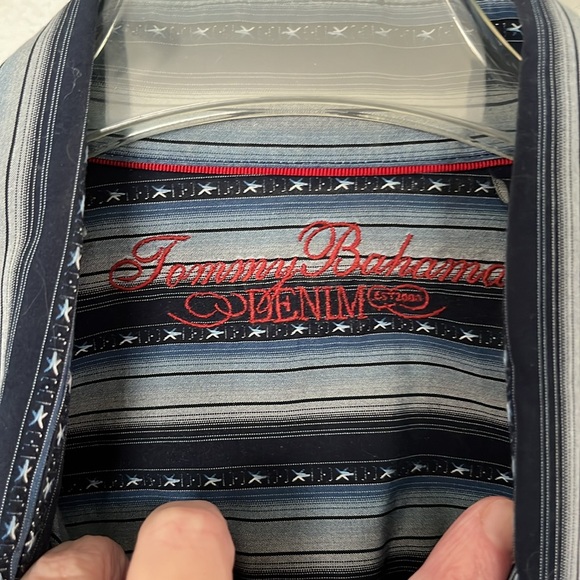 🤠RARE TOMMY BAHAMA WESTERN STYLE LONG SLEEVE 100% COTTON SIZE L GREAT CON. - Picture 2 of 7